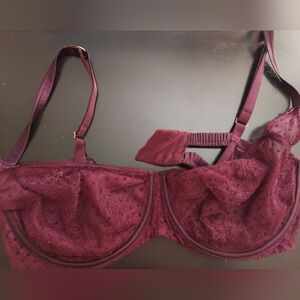 Victoria's Secret Deep Burgundy Lace Bra